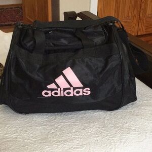 adidas Black and Pink Duffel Bag